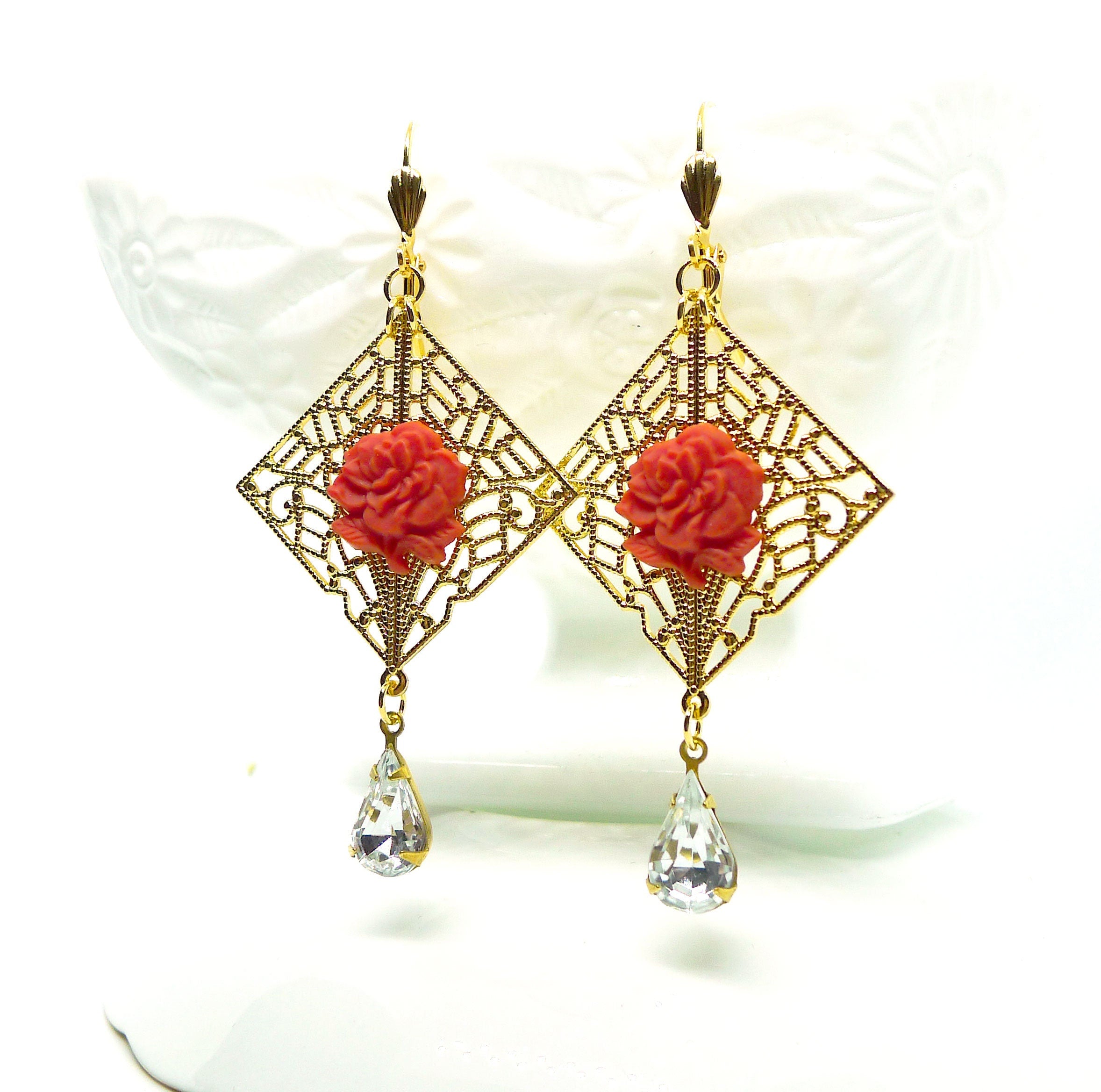 Coral Rose Drops