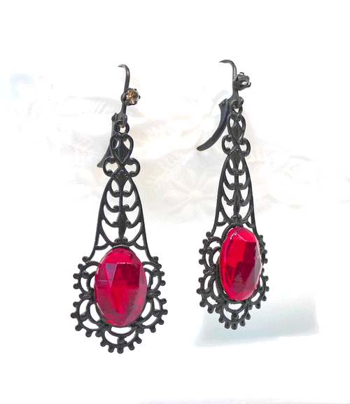 Black and Ruby Dangles