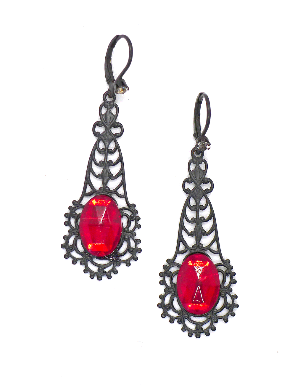 Black and Ruby Dangles
